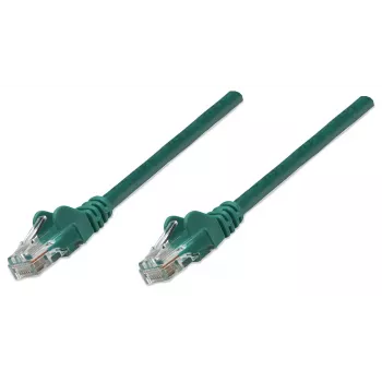 Intellinet tīkla vads, Cat5e, 1,5 m, zaļš, CCA, U/UTP, PVC, RJ45, apzeltīti kontakti, aizsargvāciņš, mūža garantija
