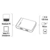 Hama 00054546 karšu lasītājs USB 3.2 Gen 1 (3.1 Gen 1) Type-A/Type-C Melns, Sudrabs