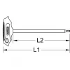 T-veida sešstūra atslēga KS Tools 158.5123 Hromvanādija tērauds 28 cm