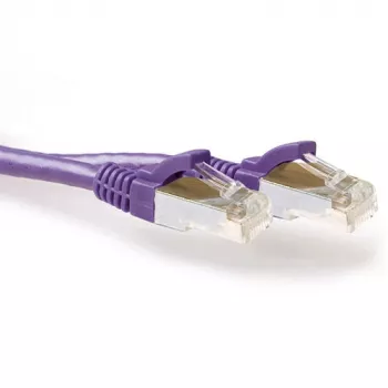 ACT Purple 1.50 m SFTP CAT6A lēciena kabelis ar aizsargātiem RJ45 savienotājiem