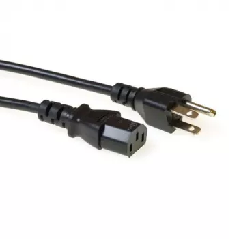 Strāvas vads ACT Powercord USA spraudnis - C13 melns 2.5 m