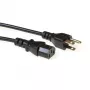 Strāvas vads ACT Powercord USA spraudnis - C13 melns 2.5 m