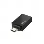 Hama 00200307 dzimumu pārveidotājs Micro-USB uz USB Type-A melns