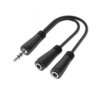 Hama 00200349 audio kabelis 0.15 m 3,5 mm 2 x 3,5 mm Melns