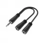 Hama 00200349 audio kabelis 0.15 m 3,5 mm 2 x 3,5 mm Melns