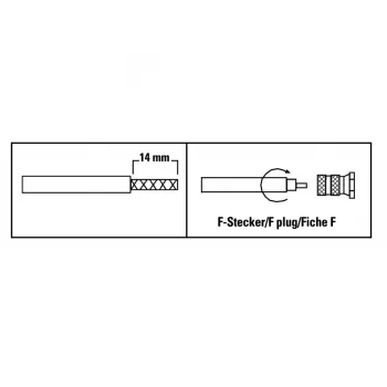 Hama 00205206 koaksiālais savienotājs F-tips 2 gab.