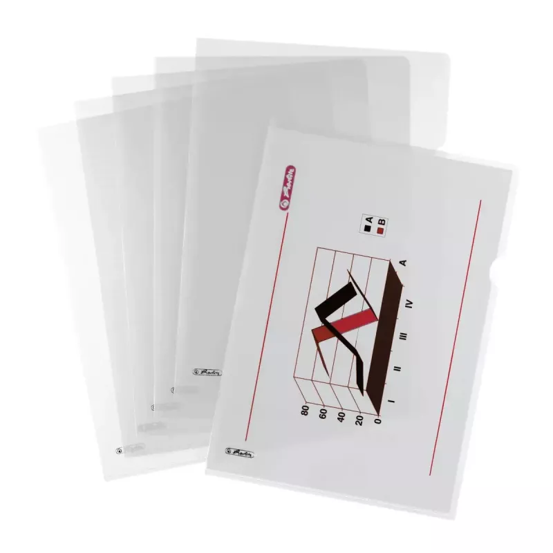 Herlitz 50009077 Mapes no polipropilēna (PP) A4 caurspīdīgas, 10 gab.