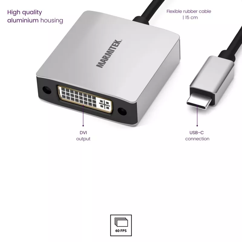 Marmitek Connect USB-C uz DVI adapteris
