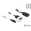 DeLOCK Easy 45 DisplayPort 4K 60 Hz modulis ar līdzstrāvas pieslēgumu 2,1 x 5,5 mm