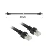 ACT Black 0,5 m S/FTP CAT7 PUR elastīgais patch kabelis ar RJ45 savienotājiem (saderīgs ar CAT6A)