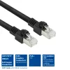 ACT Black 7 metri S/FTP CAT7 PUR elastīgais patch kabelis ar RJ45 savienotājiem (saderīgs ar CAT6A)
