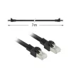 ACT Black 7 metri S/FTP CAT7 PUR elastīgais patch kabelis ar RJ45 savienotājiem (saderīgs ar CAT6A)