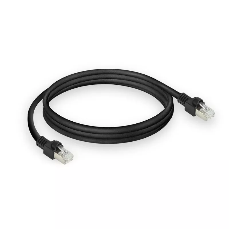 ACT Black 10 m S/FTP CAT7 PUR lokanais patch kabelis ar RJ45 savienotājiem (saderīgs ar CAT6A)