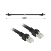 ACT Black 10 m S/FTP CAT7 PUR lokanais patch kabelis ar RJ45 savienotājiem (saderīgs ar CAT6A)
