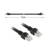 ACT Black 15 m S/FTP CAT7 PUR lokanais patch kabelis ar RJ45 savienotājiem (CAT6A saderīgs)