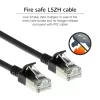ACT Black 7 m LSZH U/FTP CAT6A datacenter plānveida savienojuma kabelis ar aizsargātiem RJ45 savienotājiem