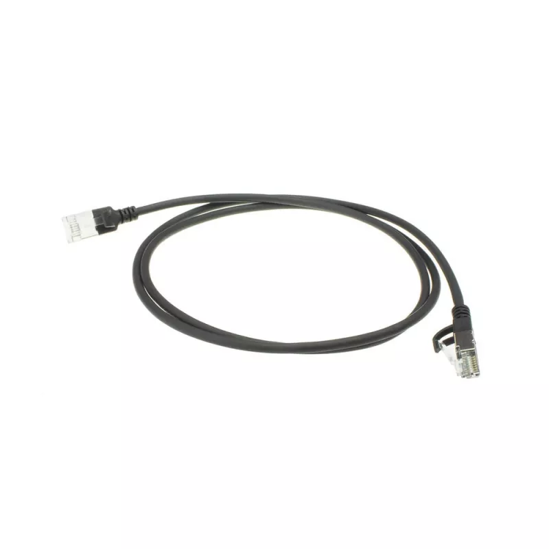 ACT Black 10 metru LSZH U/FTP CAT6A datacentra plāns lēciena kabelis ar RJ45 savienotājiem