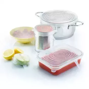 Westmark 23272260 Pārtikas vāciņi - caurspīdīgi silikona vāki, 6 gab.