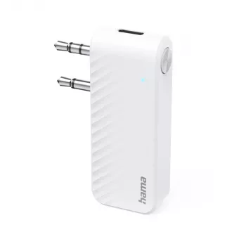 Hama 00014171 Bluetooth audio raidītājs lidmašīnām un universālai lietošanai, 10 h, AUX, balts