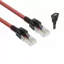 ACT Red 3 m U/UTP CAT6A LSZH bloķējams savienojuma kabelis ar RJ45 savienotājiem