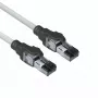 ACT Grey 1 m S/FTP CAT6A IDC 4PPoE / PoE++ 100W LSZH lēcienvads ar RJ45 savienotājiem