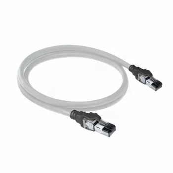 ACT Grey 1.5 m S/FTP CAT6A IDC 4PPoE / PoE++ 100W LSZH lāpīšanas kabelis ar RJ45 savienotājiem
