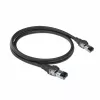 ACT Black 1m CAT6A S/FTP IDC 4PPoE / PoE++ 100W LSZH lēciena vads ar RJ45 savienotājiem