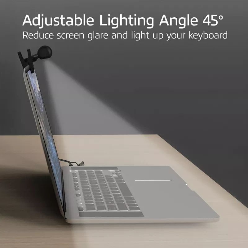 ACT AC8050 Clip-on LED gaismas josla klēpjdatoram, regulējama, USB barošana