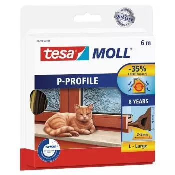 TESA tesamoll 05390-100-0 gumijas logu blīve P-profils 6m balts