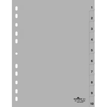 Durable 6511-10 Ciparu indeksu starplapas