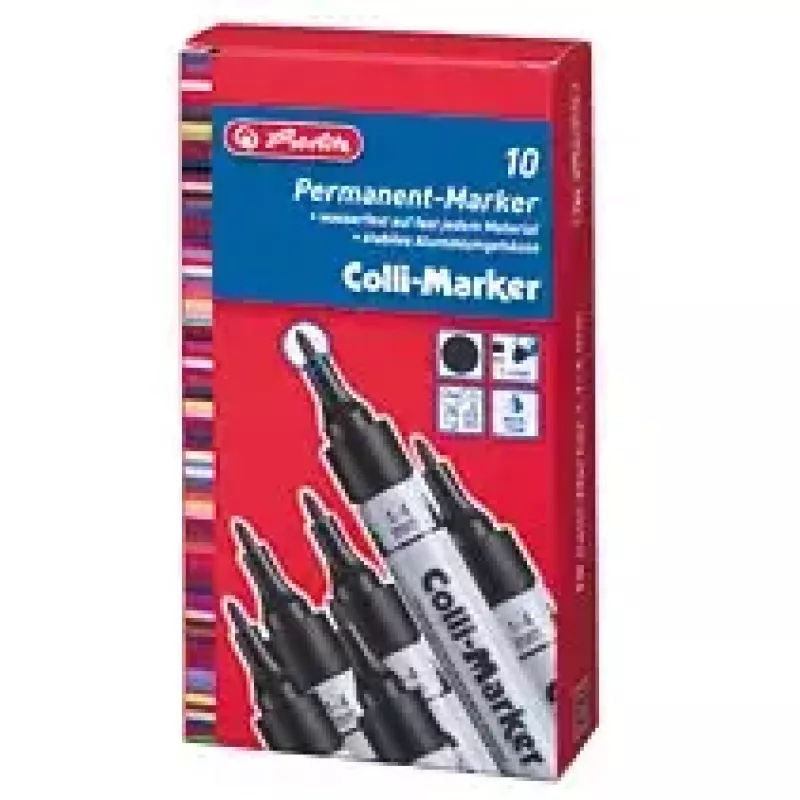 Pastāvīgais marķieris Herlitz 08860603 Melns 10 gab.