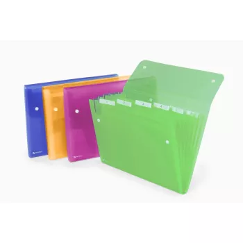 Rexel ICE Expander 6-Kabatas Assorted, Zila, Rozā, Caurspīdīga, Tirkīza, A4, 120 lapas, 6 nodalījumi