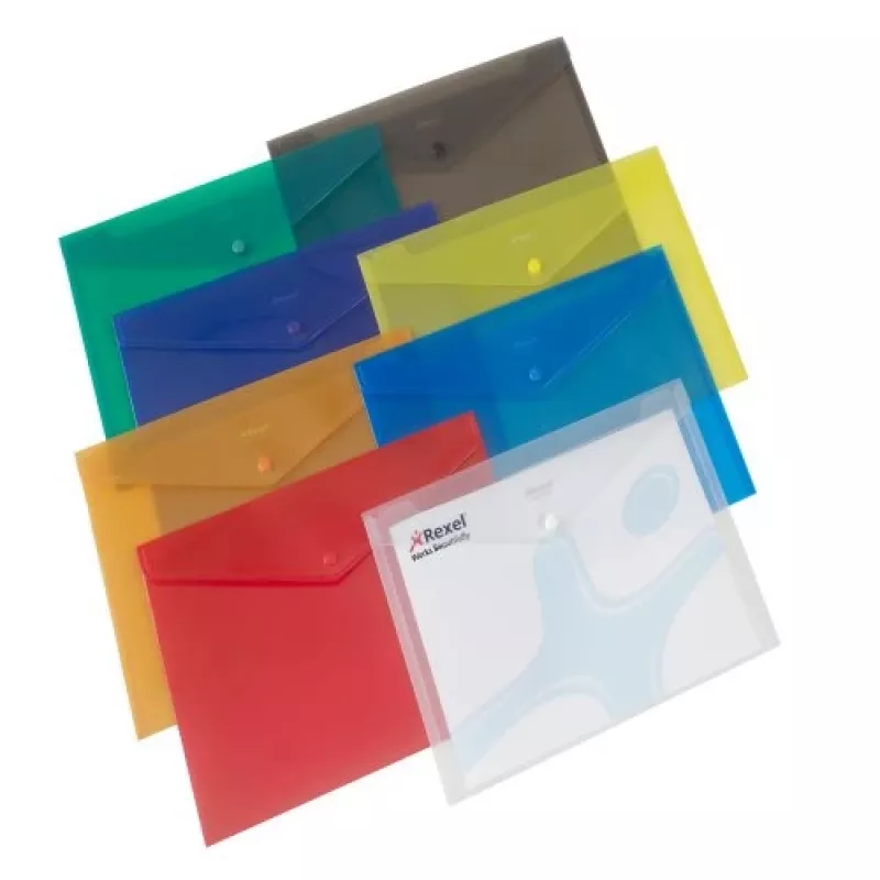 Rexel Popper Wallet A4 Assorted