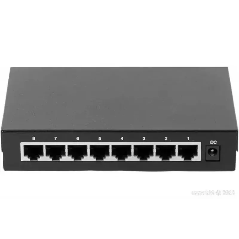 Nepārvaldāms slēdzis Dexlan 891008 8 porti Gigabit Ethernet Melns