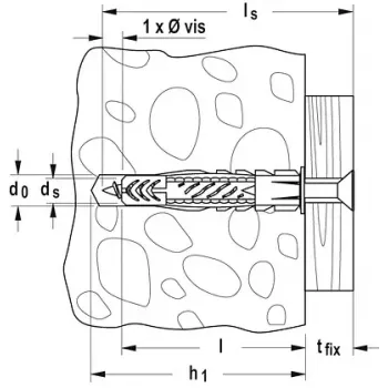 Fischer UX 5 x 30 R universālais enkurs ar maliņu