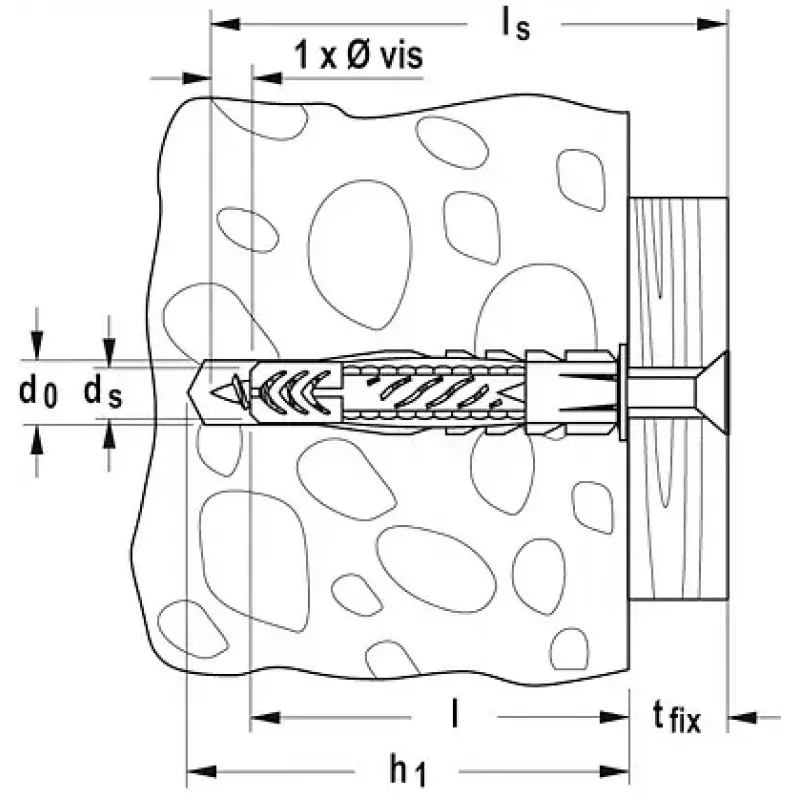 Fischer UX 5 x 30 R universālais enkurs ar maliņu