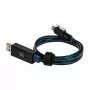USB A/Lightning kabelis RealPower 0,75m Melns/Zils