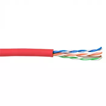 Patch kabelis ACT CAT5E U/UTP savītais sarkans 100 m