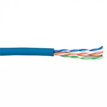 Patch kabelis ACT CAT5E U/UTP Stranded Zils 100m