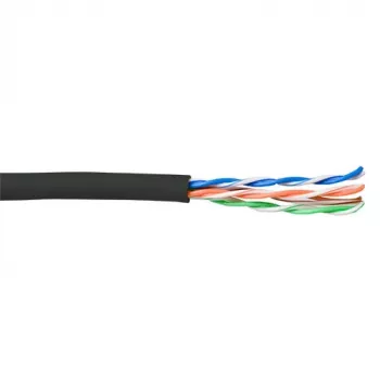 Patch kabelis ACT CAT5E U/UTP Stranded Melns 100m