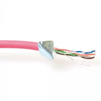 Patch kabelis ACT CAT5E F/UTP LSZH savīts Sarkanā 100 m