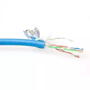 Patch kabelis ACT CAT5E F/UTP LSZH Stranded Zils 100m