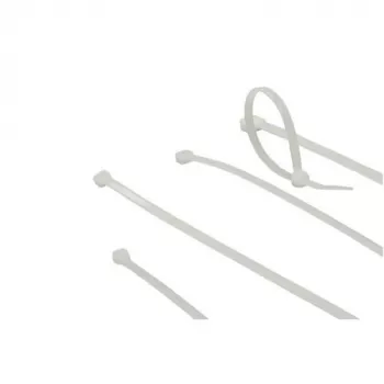 ACT kabeļu saites caurspīdīgas, garums 203 mm, platums 3.6 mm, atkārtoti lietojamas