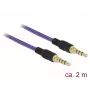 Audio kabelis 3,5 mm DeLOCK 85599 2 m Purpura