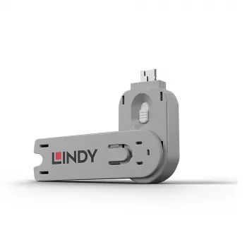 Lindy USB Type A Port Blocker Key, Balts