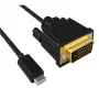 ACT USB-C uz DVI vīrišķais pārveidošanas kabelis 4K/30Hz, 2 metri