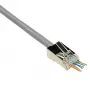 ACT RJ45 (8P/8C) CAT6 Easyconnect ekranēts modulārais savienotājs apaļajam kabelim ar cietiem vai savītiem vadiem