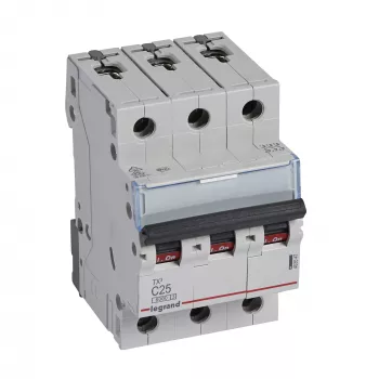 Automātslēdzis Legrand Tx3 C25A 3-polu 6 kA 3-moduļu (MPN 403547)