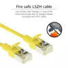 ACT Dzeltenais 1,5 m LSZH U/FTP CAT6A datacentra tievais patch kabelis ar snagless RJ45 savienotājiem