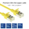 ACT Dzeltenais 1,5 m LSZH U/FTP CAT6A datacentra tievais patch kabelis ar snagless RJ45 savienotājiem